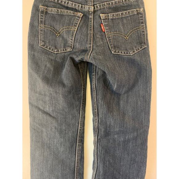LEVI’S Boys 514 Straight Dark Wash Adjustable Waist Jeans / Size: 7 Reg - Picture 8 of 11